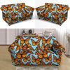 Monarch Butterfly Print Loveseat Cover-grizzshop