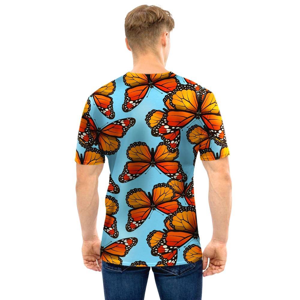 Monarch Butterfly Print Men T Shirt-grizzshop