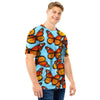 Monarch Butterfly Print Men T Shirt-grizzshop