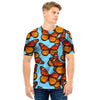 Monarch Butterfly Print Men T Shirt-grizzshop