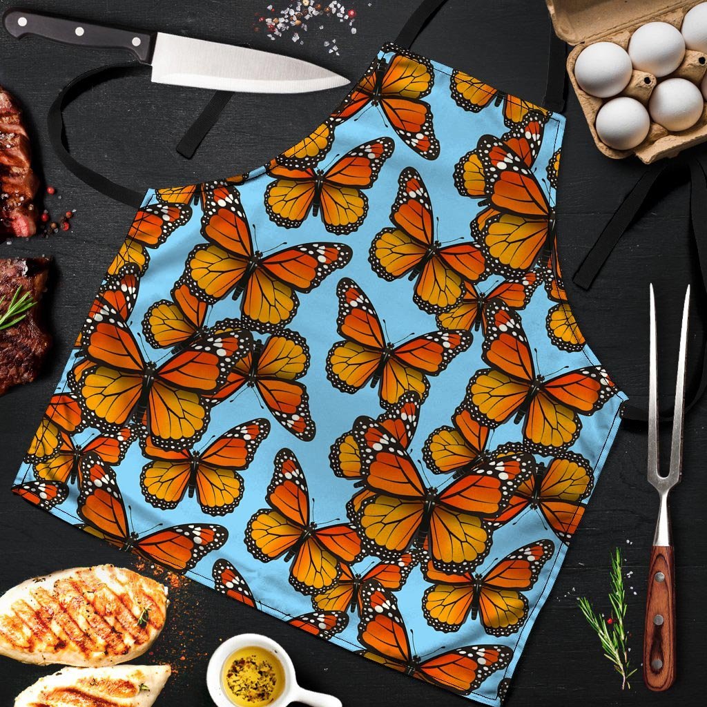 Monarch Butterfly Print Men's Apron-grizzshop