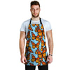 Monarch Butterfly Print Men's Apron-grizzshop