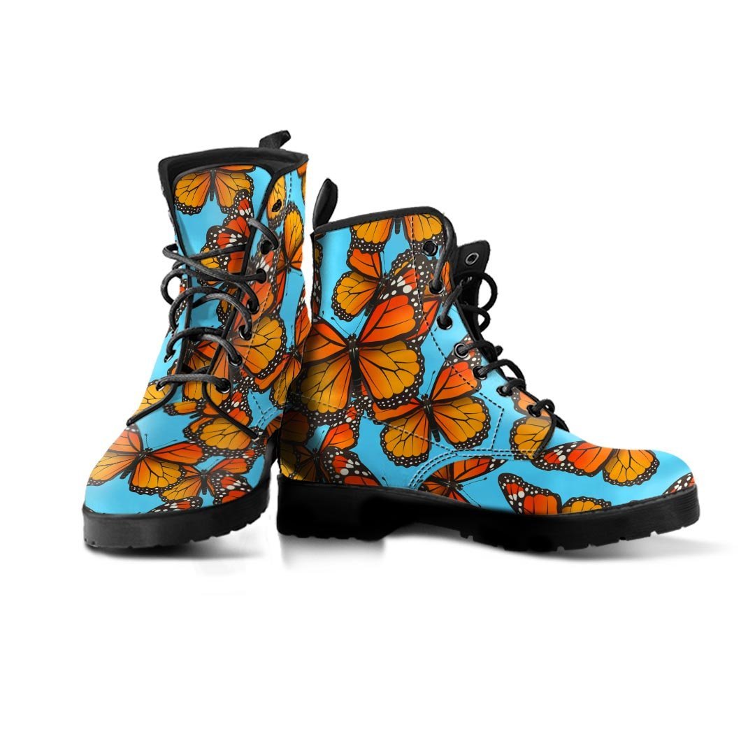 Monarch Butterfly Print Men's Boots-grizzshop