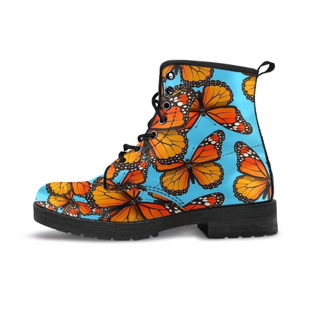 Monarch Butterfly Print Men's Boots-grizzshop