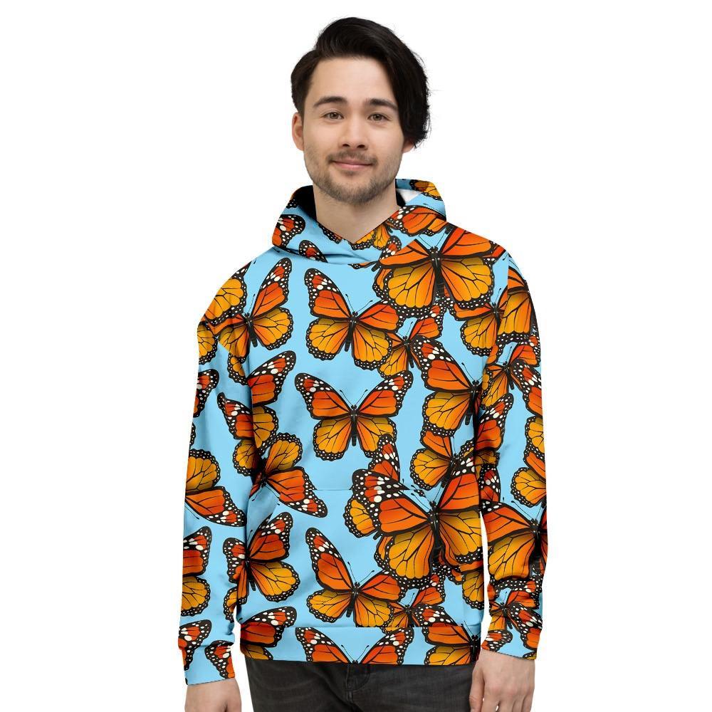 Monarch Butterfly Print Men's Hoodie-grizzshop