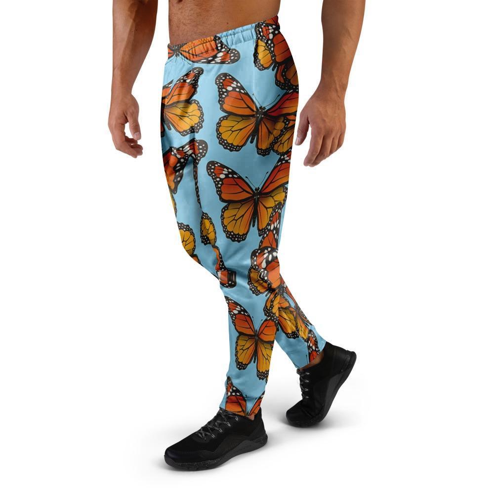 Monarch Butterfly Print Men's Joggers-grizzshop