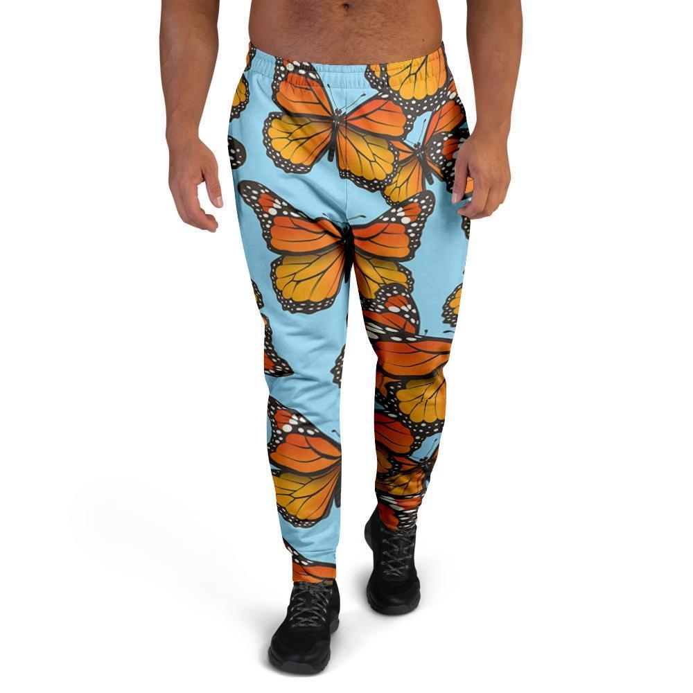 Monarch Butterfly Print Men's Joggers-grizzshop