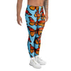 Monarch Butterfly Print Men's Leggings-grizzshop