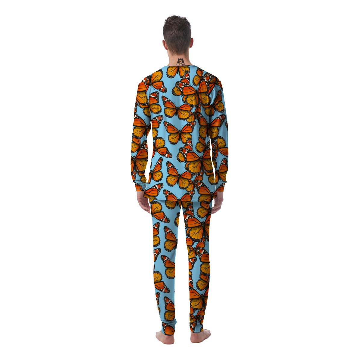 Monarch Butterfly Print Men's Pajamas-grizzshop