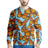 Monarch Butterfly Print Men's Sweatshirt-grizzshop