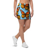 Monarch Butterfly Print Mini Skirt-grizzshop