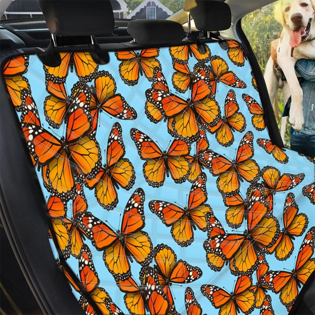 Monarch Butterfly Print Pet Car Seat Cover-grizzshop