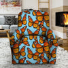 Monarch Butterfly Print Recliner Cover-grizzshop