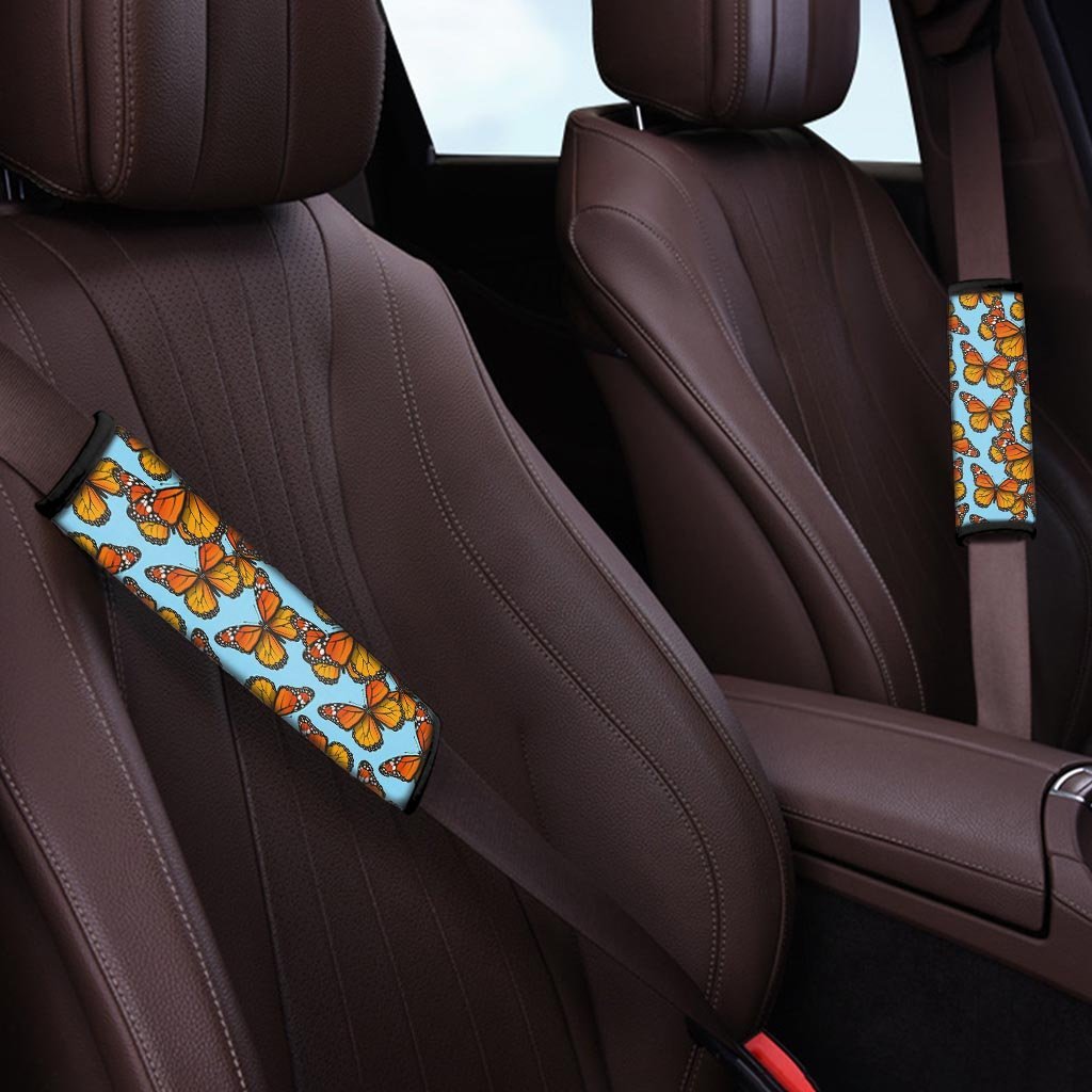 Monarch Butterfly Print Seat Belt Cover-grizzshop