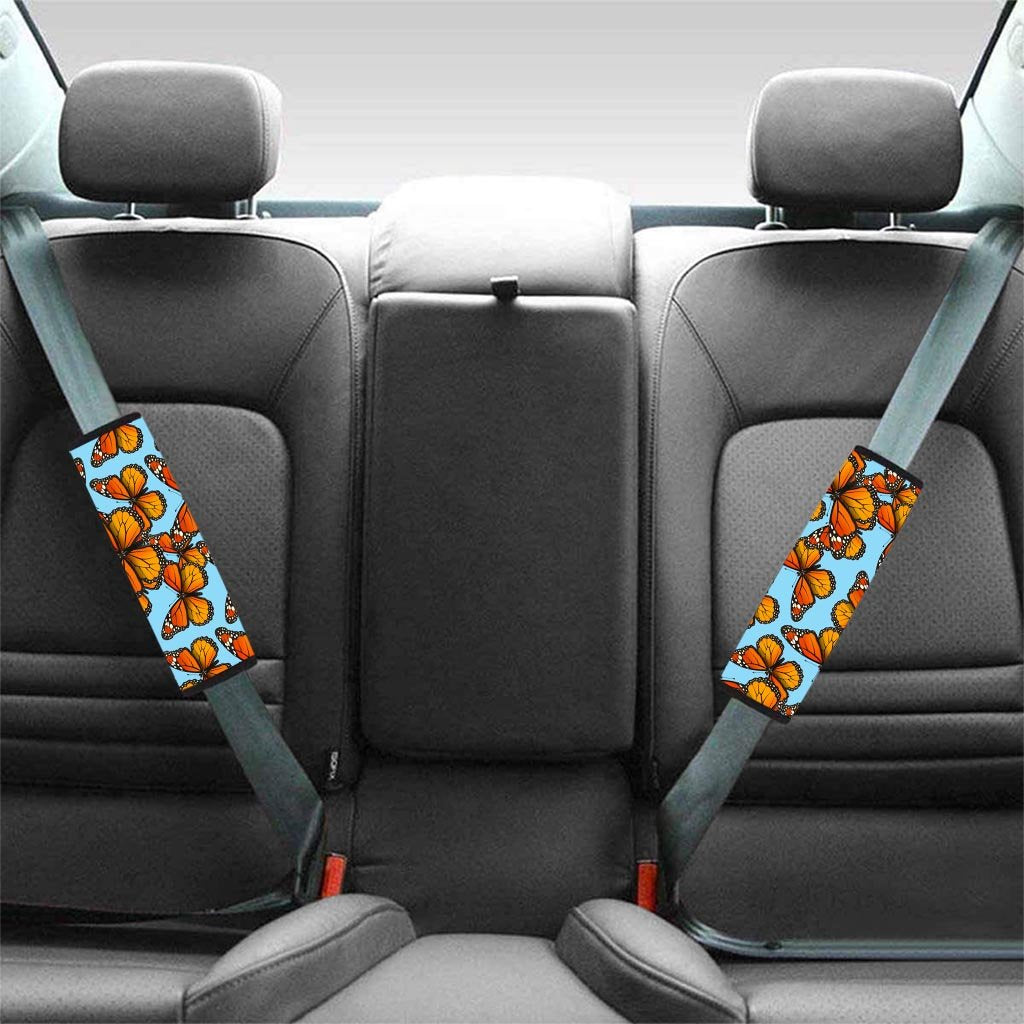 Monarch Butterfly Print Seat Belt Cover-grizzshop