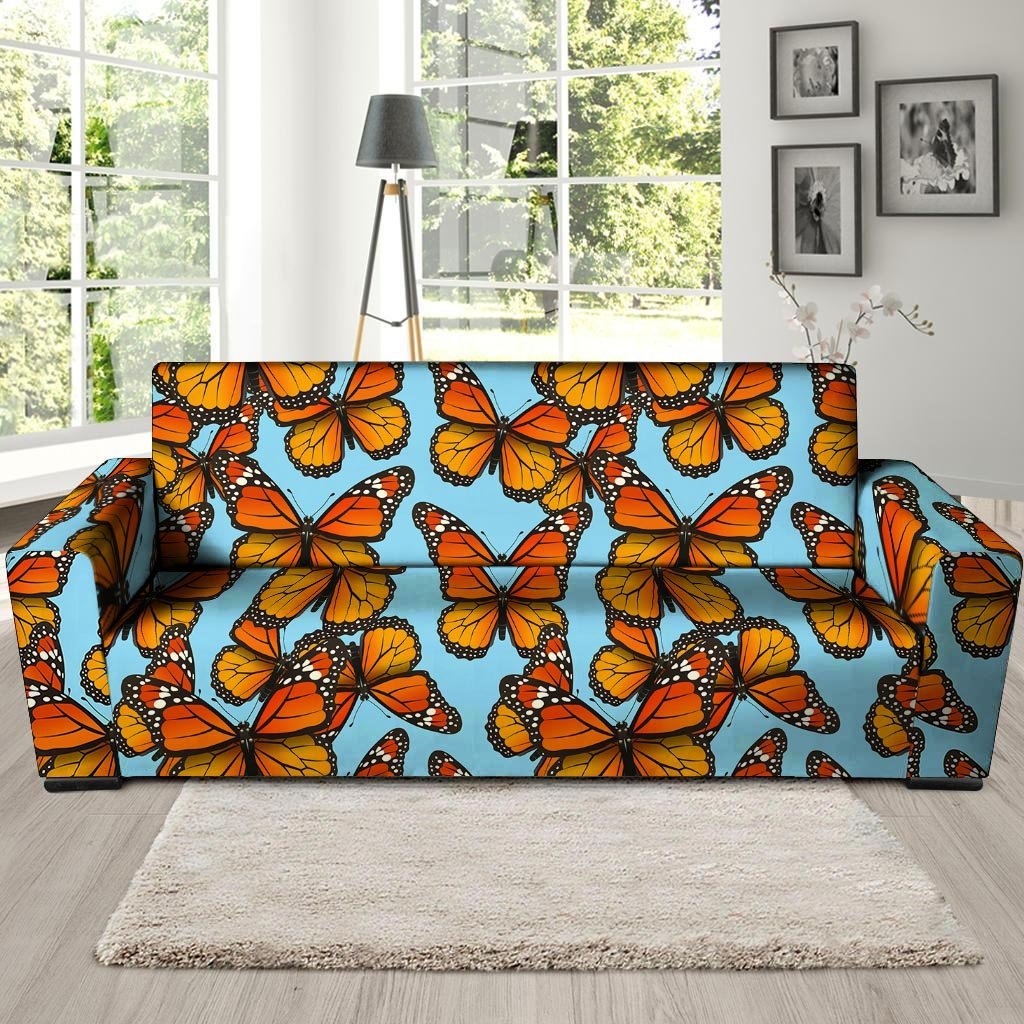 Monarch Butterfly Print Sofa Cover-grizzshop