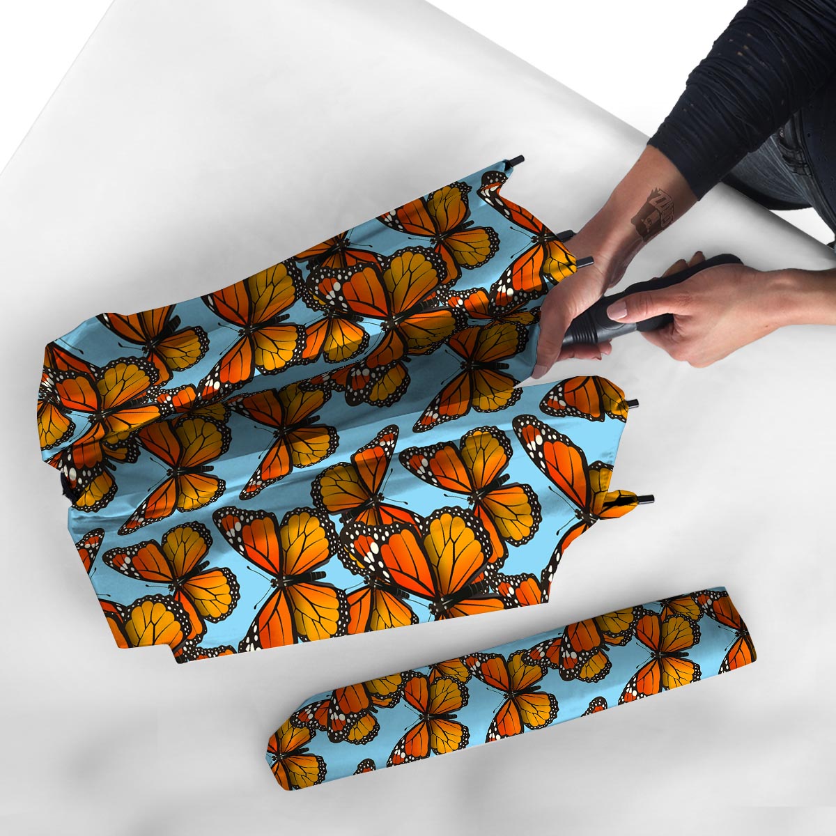 Monarch Butterfly Print Umbrella-grizzshop