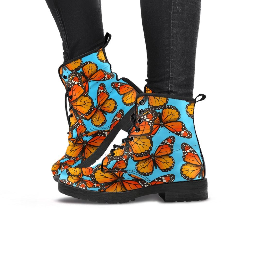 Monarch Butterfly Print Women's Boots-grizzshop