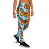 Monarch Butterfly Print Women's Joggers-grizzshop