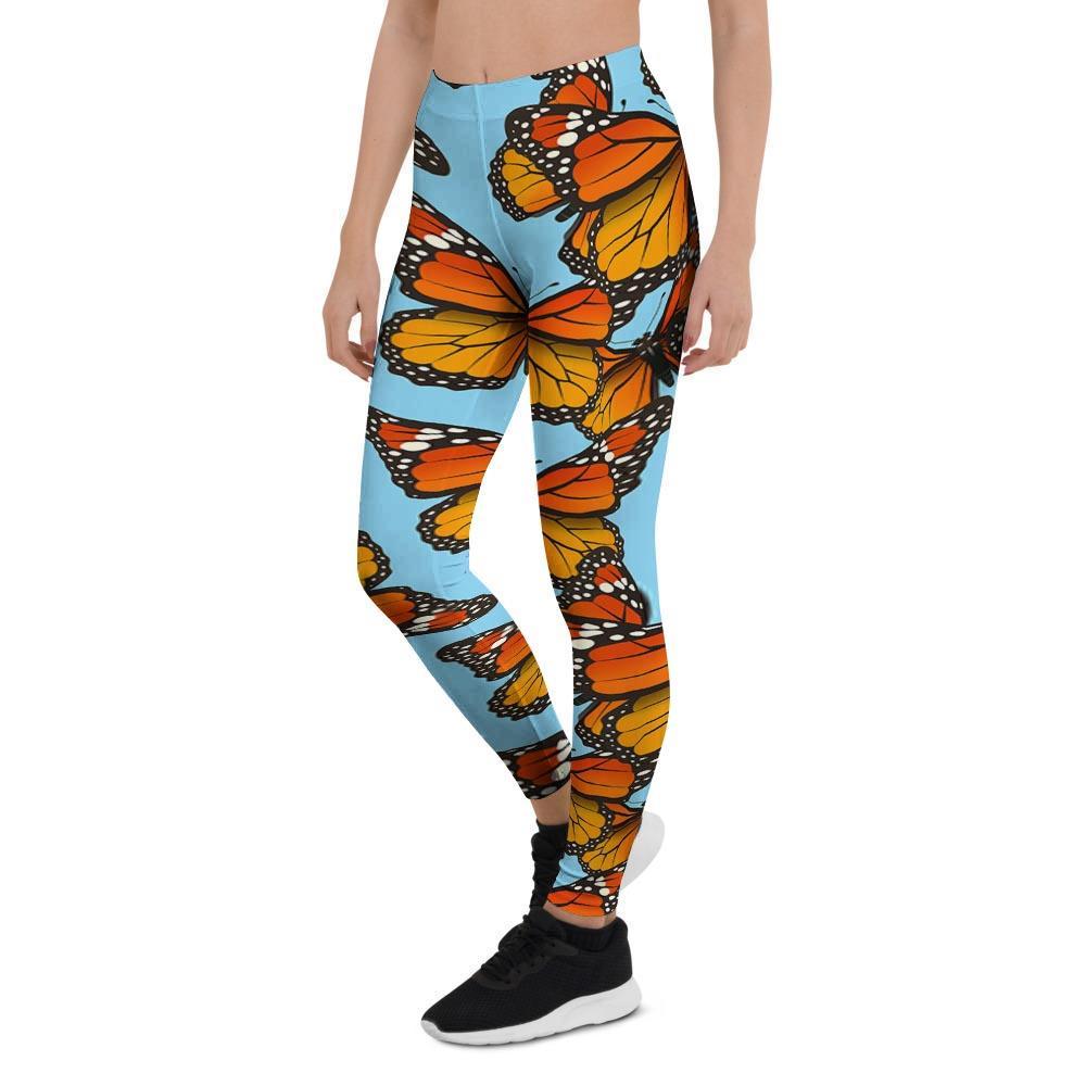 Monarch Butterfly Print Women's Leggings-grizzshop