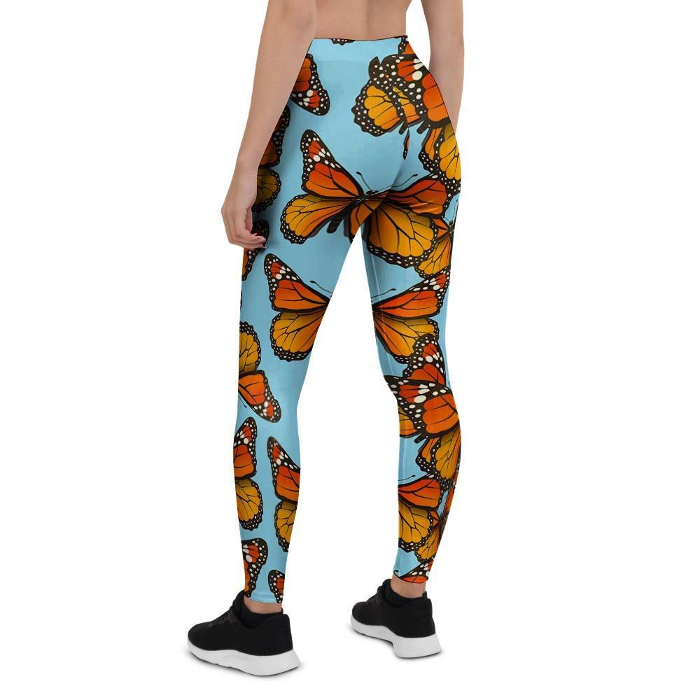 Monarch Butterfly Print Women's Leggings-grizzshop