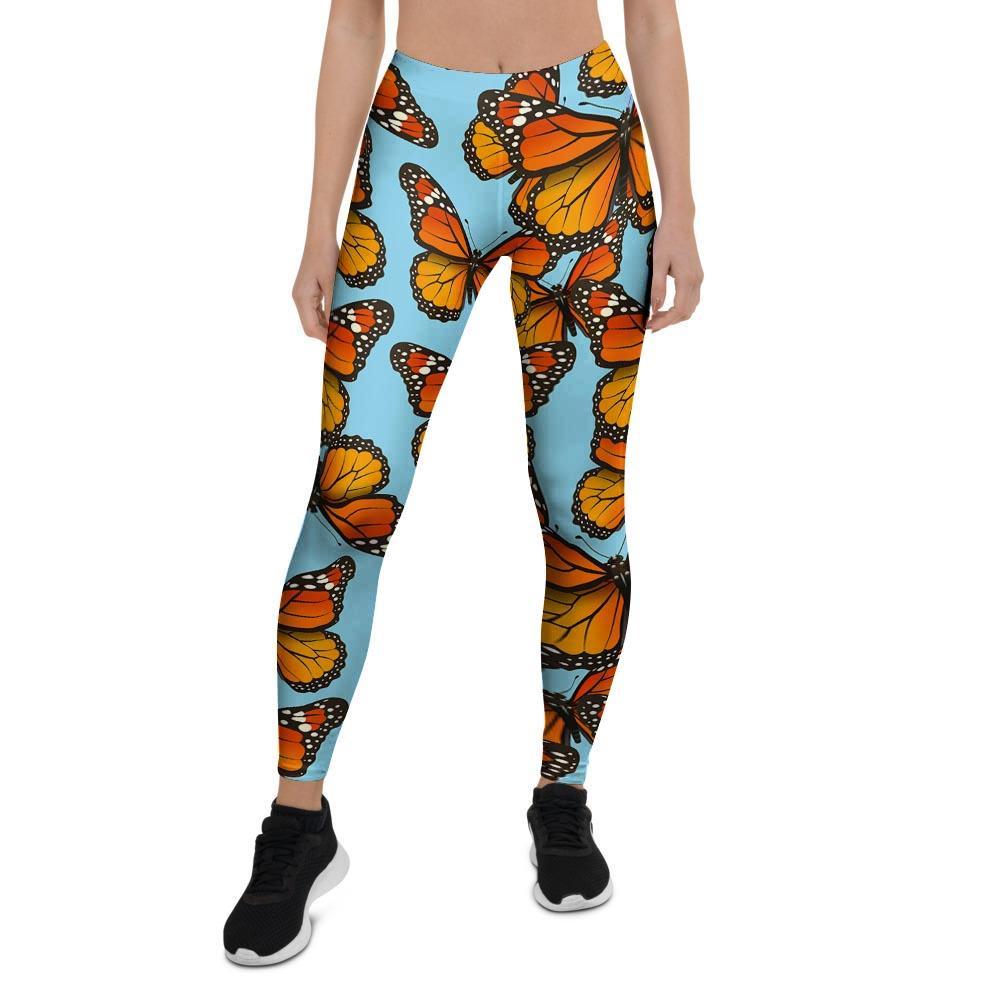 Monarch Butterfly Print Women's Leggings-grizzshop