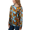 Monarch Butterfly Print Women's Sweatshirt-grizzshop