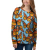 Monarch Butterfly Print Women's Sweatshirt-grizzshop