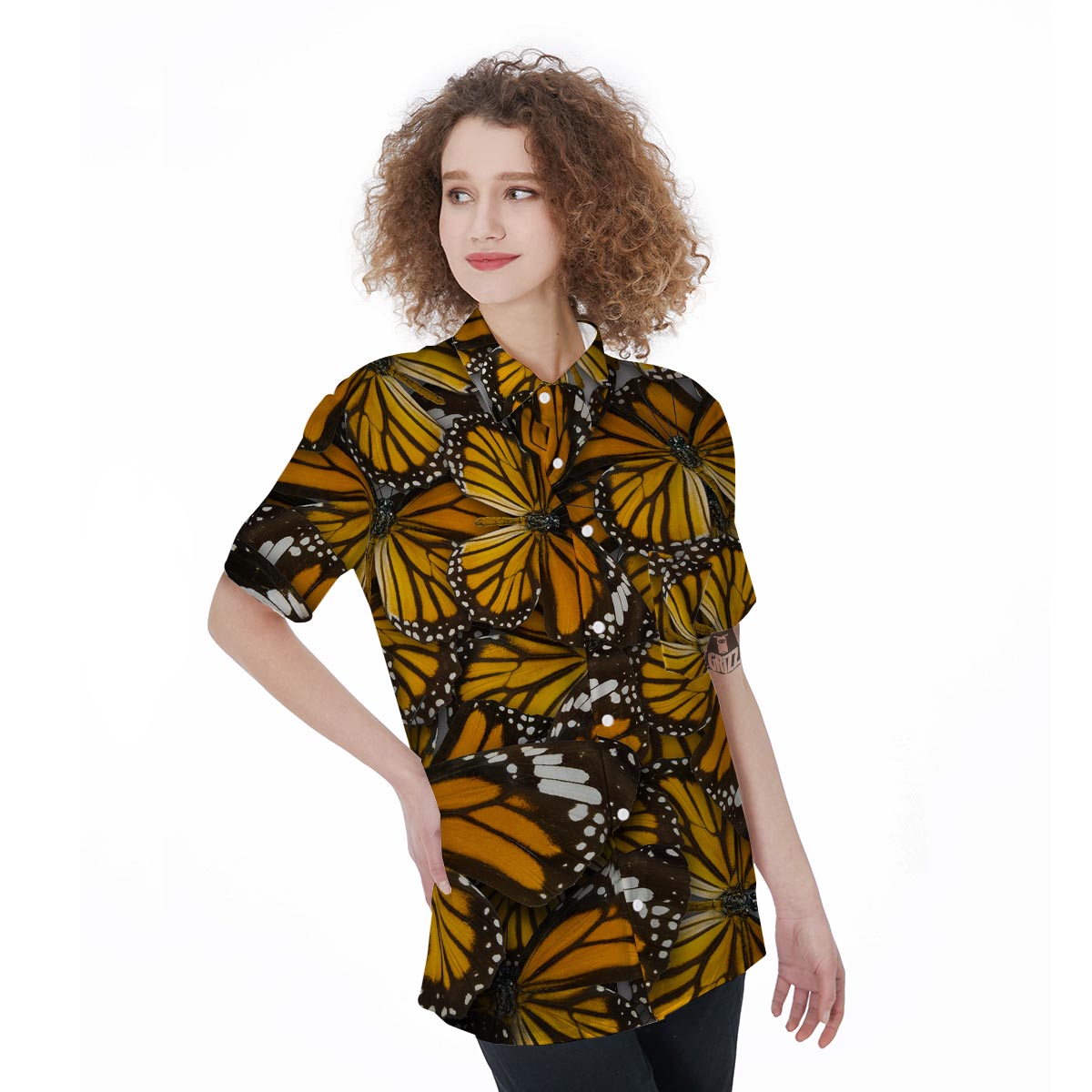 Monarch Butterfly Women's Short Sleeve Shirts-grizzshop