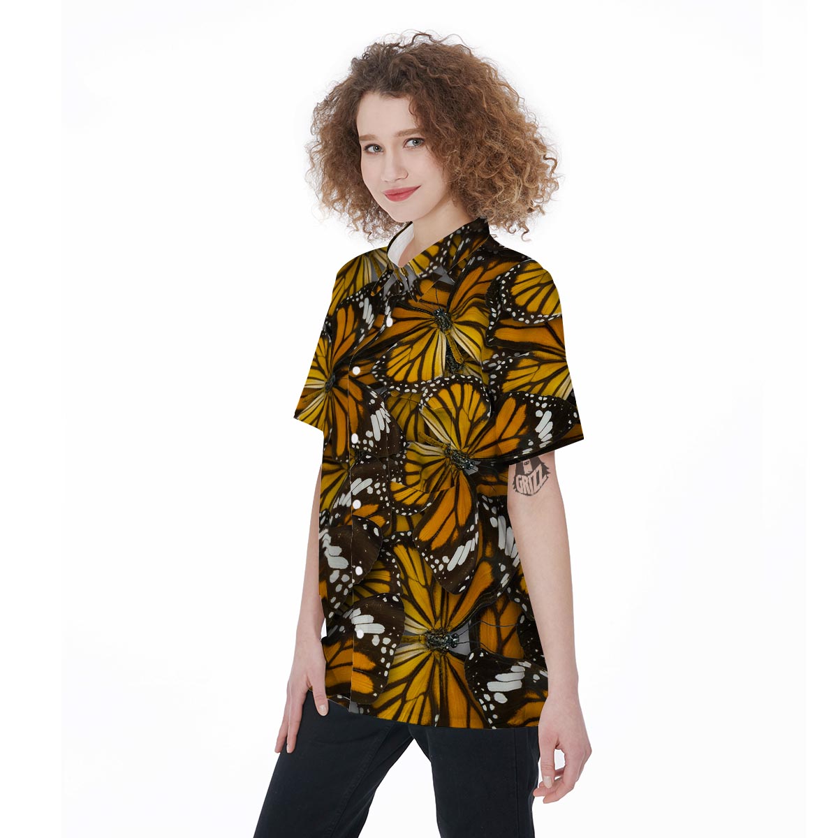 Monarch Butterfly Women's Short Sleeve Shirts-grizzshop