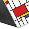 Mondrian Pattern Print Floor Mat-grizzshop