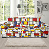 Mondrian Pattern Print Sofa Covers-grizzshop