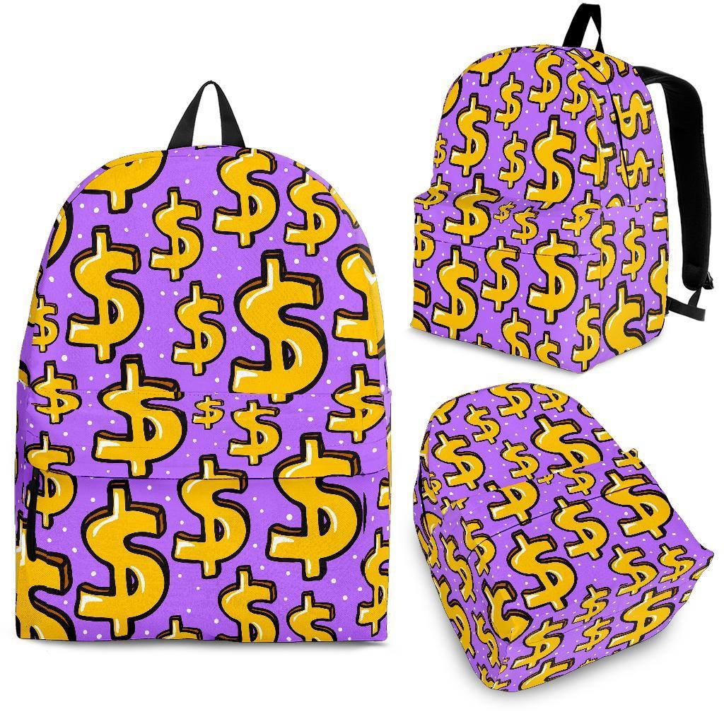 Money Dollar Pattern Print Backpack-grizzshop