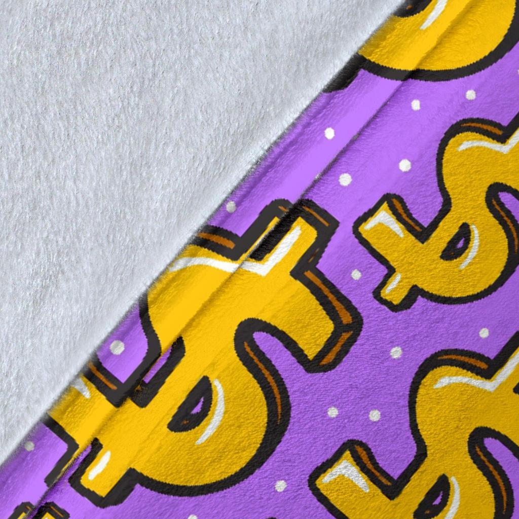 Money Dollar Pattern Print Blanket-grizzshop