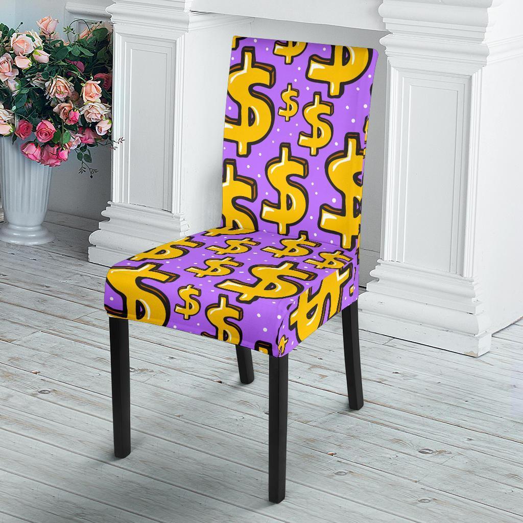 Money Dollar Pattern Print Chair Cover-grizzshop