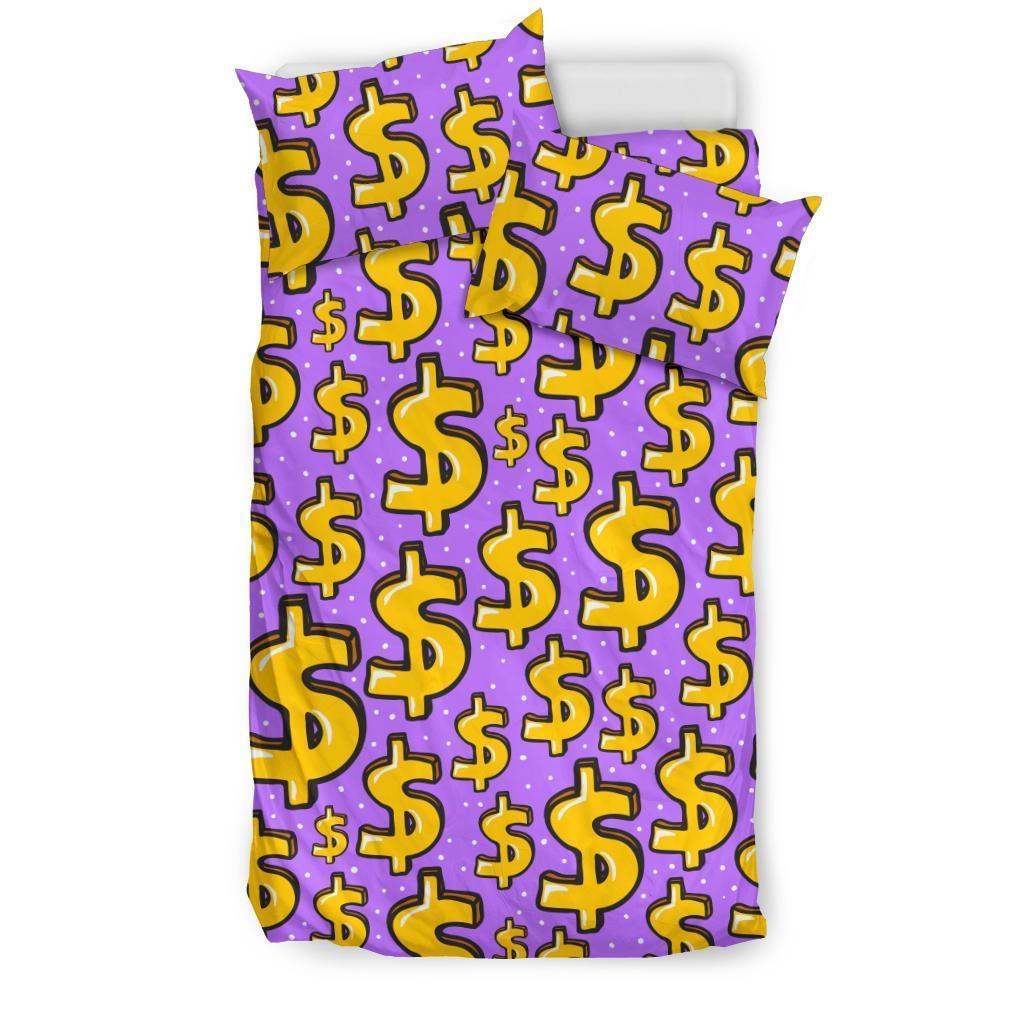 Money Dollar Pattern Print Duvet Cover Bedding Set-grizzshop