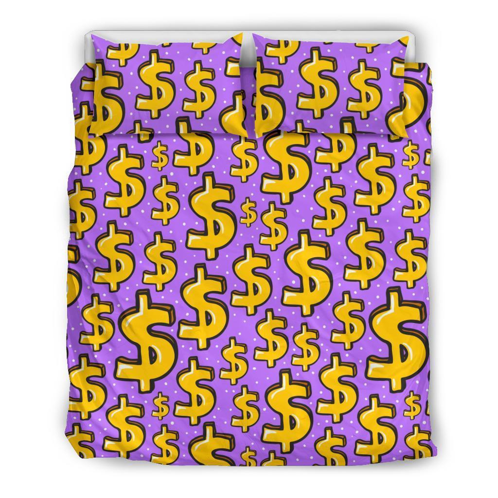 Money Dollar Pattern Print Duvet Cover Bedding Set-grizzshop