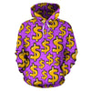 Money Dollar Pattern Print Men Women Pullover Hoodie-grizzshop