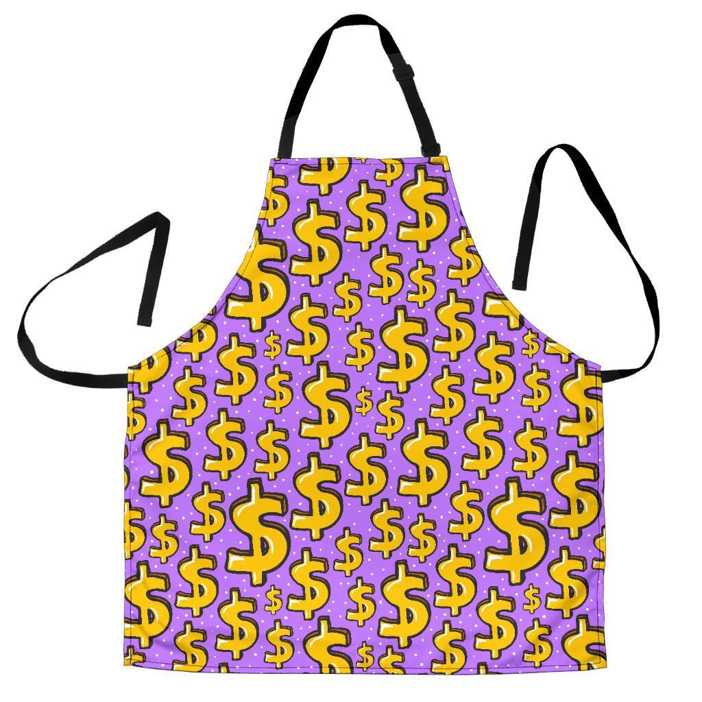 Money Dollar Pattern Print Men's Apron-grizzshop