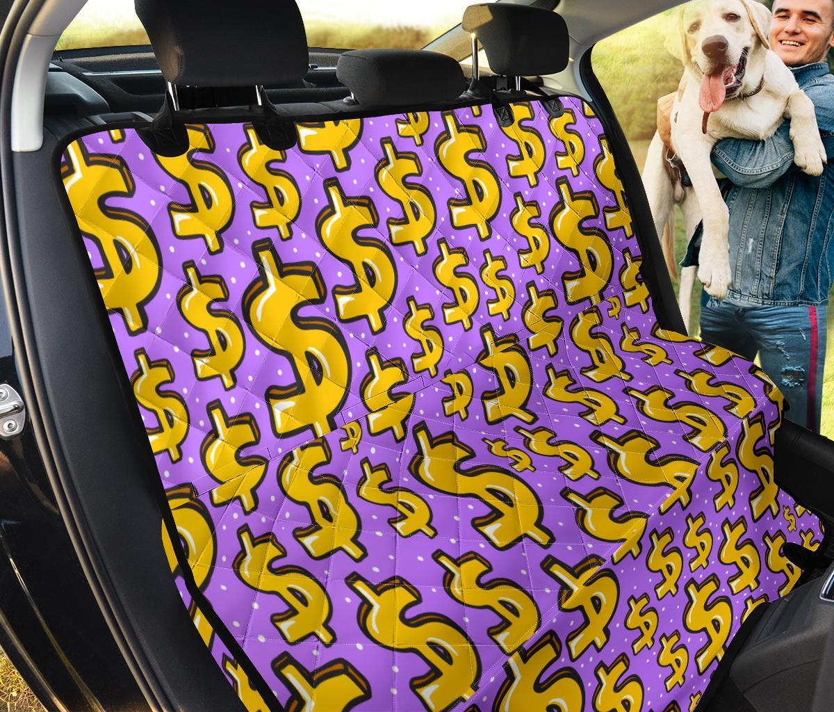 Money Dollar Pattern Print Pet Car Seat Cover-grizzshop