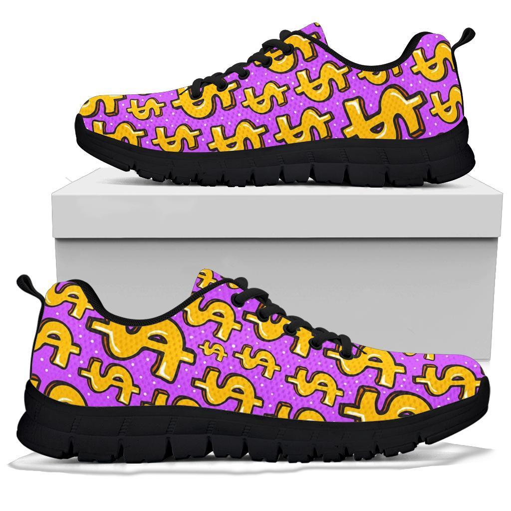 Money Dollar Pattern Print Sneaker Shoes For Men Women-grizzshop