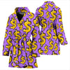 Money Dollar Pattern Print Women Long Robe-grizzshop