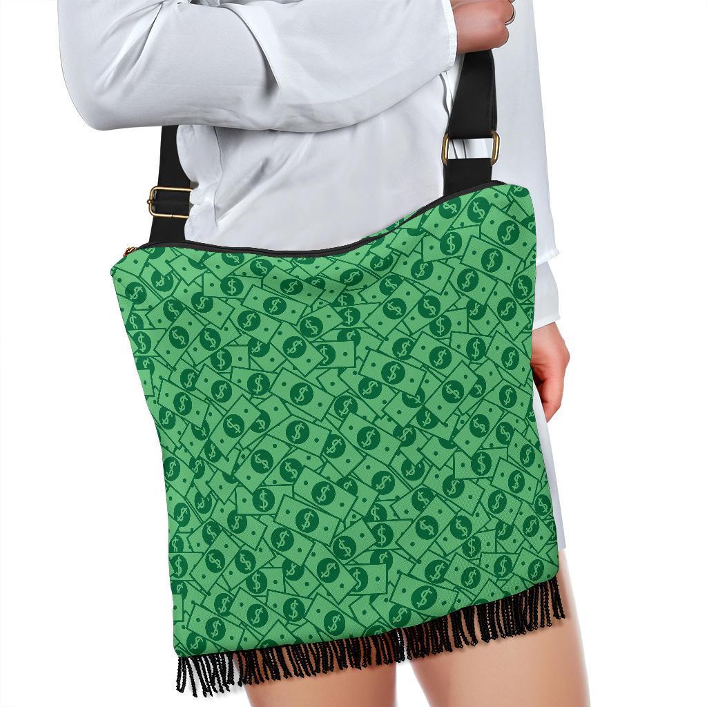 Money Dollar Print Pattern Crossbody bags-grizzshop