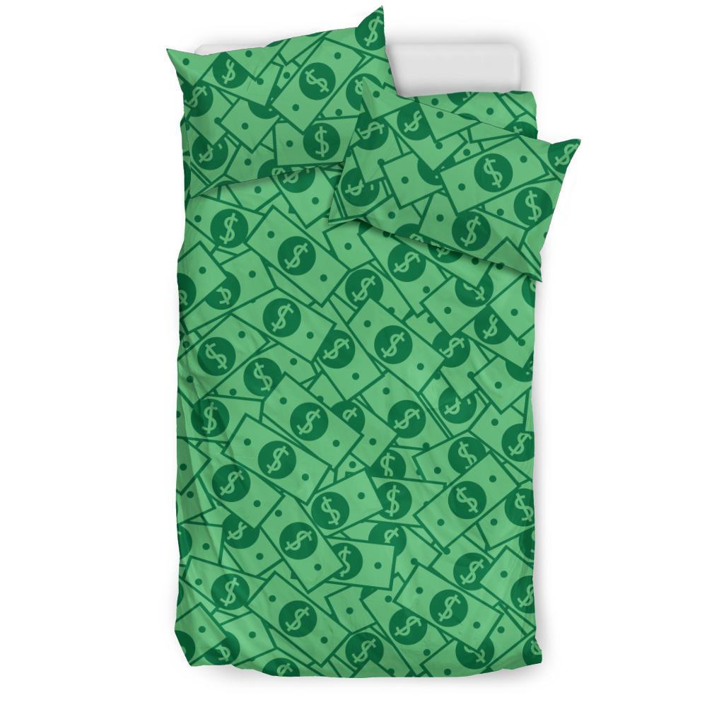 Money Dollar Print Pattern Duvet Cover Bedding Set-grizzshop