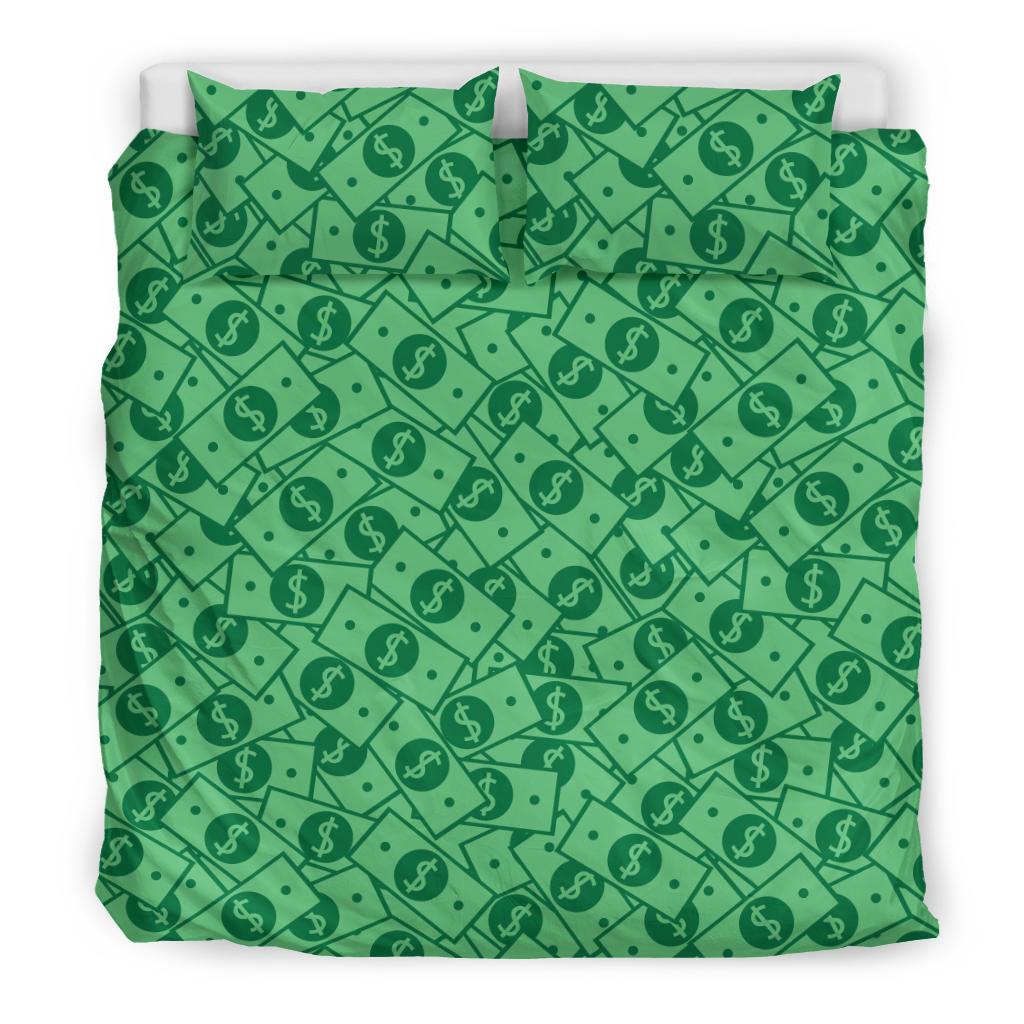 Money Dollar Print Pattern Duvet Cover Bedding Set-grizzshop