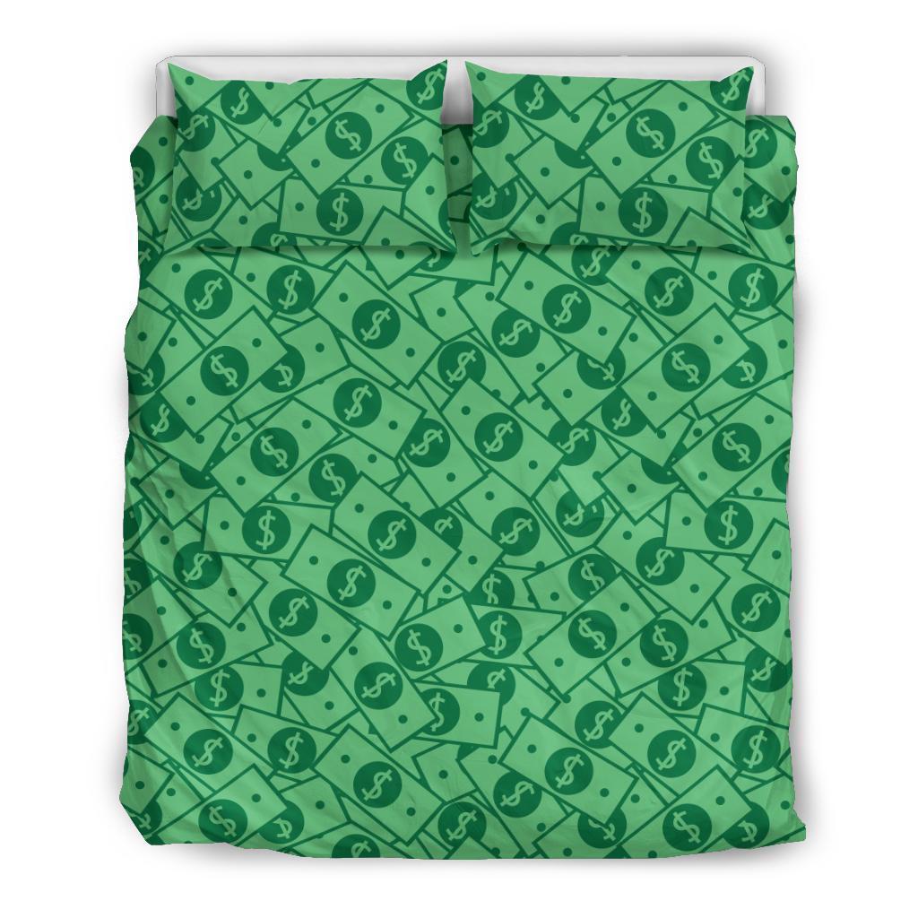 Money Dollar Print Pattern Duvet Cover Bedding Set-grizzshop