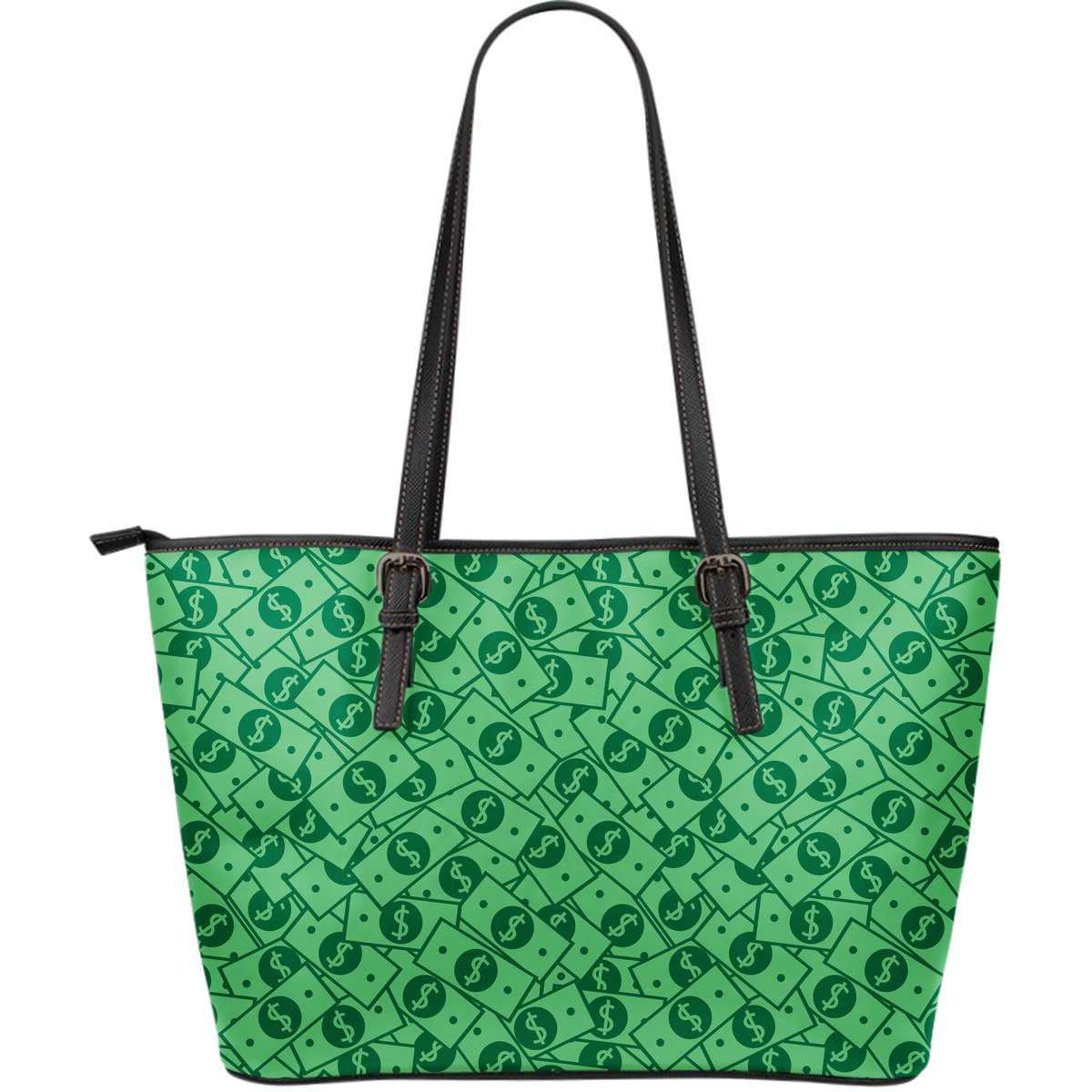 Money Dollar Print Pattern Leather Tote Bag-grizzshop