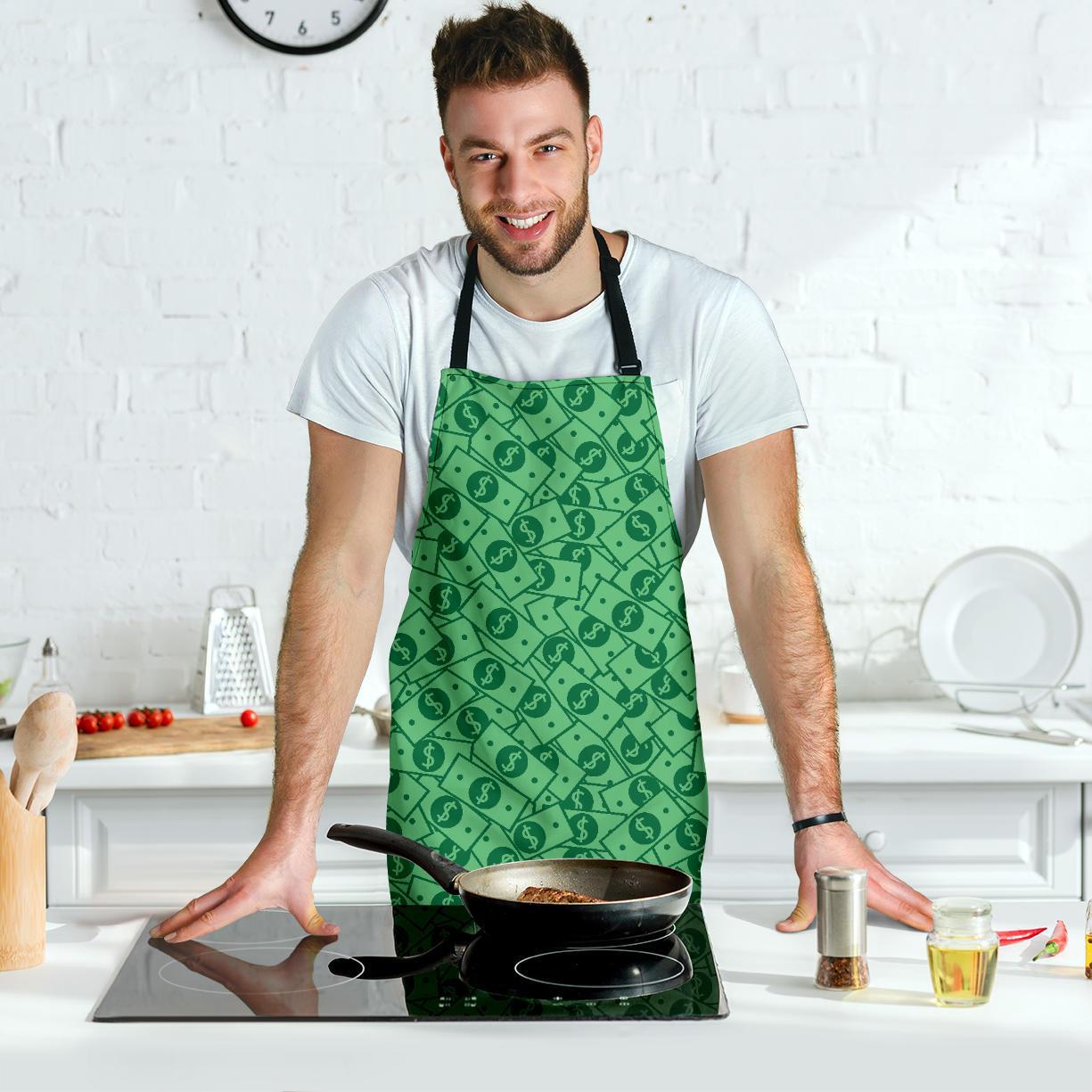 Money Dollar Print Pattern Men's Apron-grizzshop