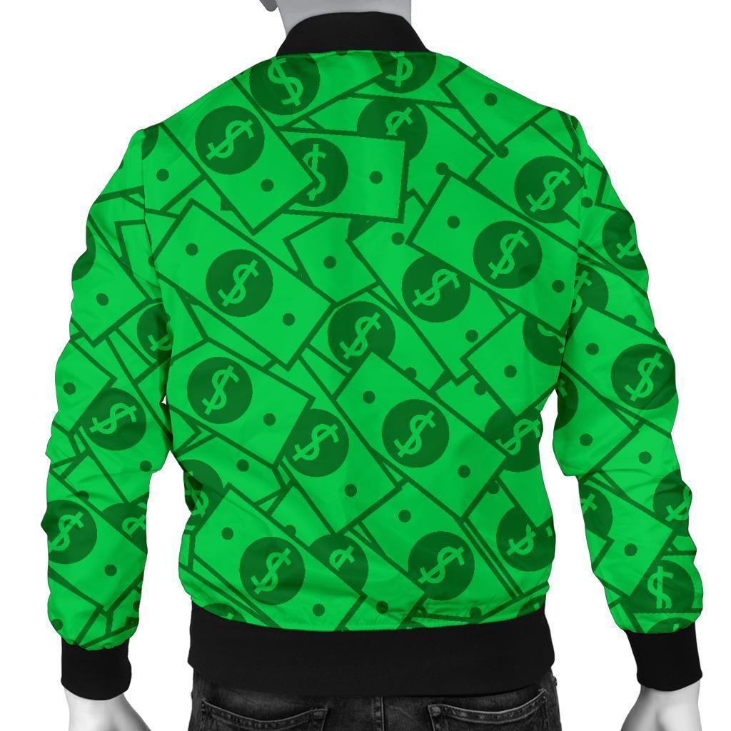 Money Dollar Print Pattern Men's Bomber Jacket-grizzshop