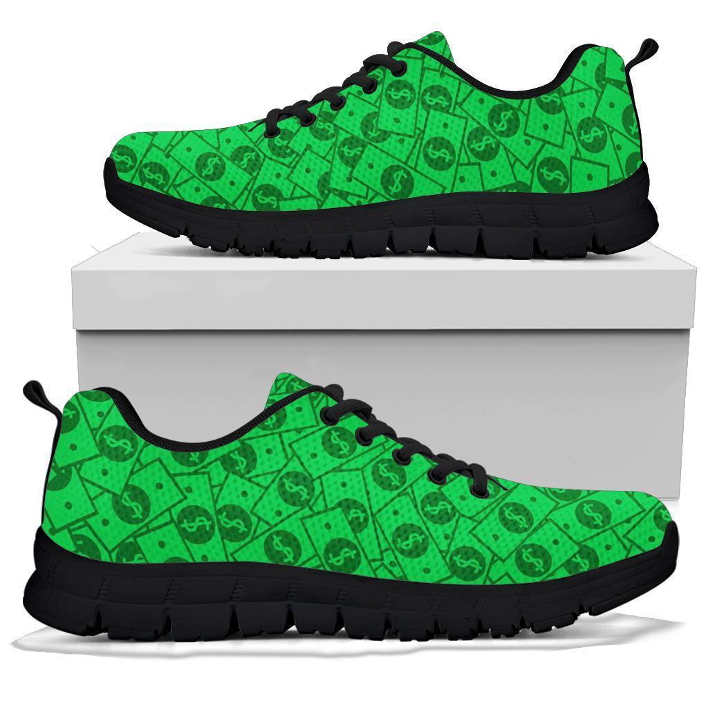 Money Dollar Print Pattern Sneaker Shoes For Men Women-grizzshop